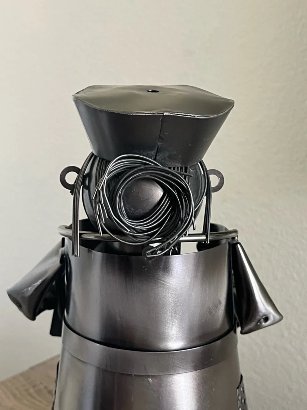 Metal Decorative Nurse Wine Holder Smoky gray metal